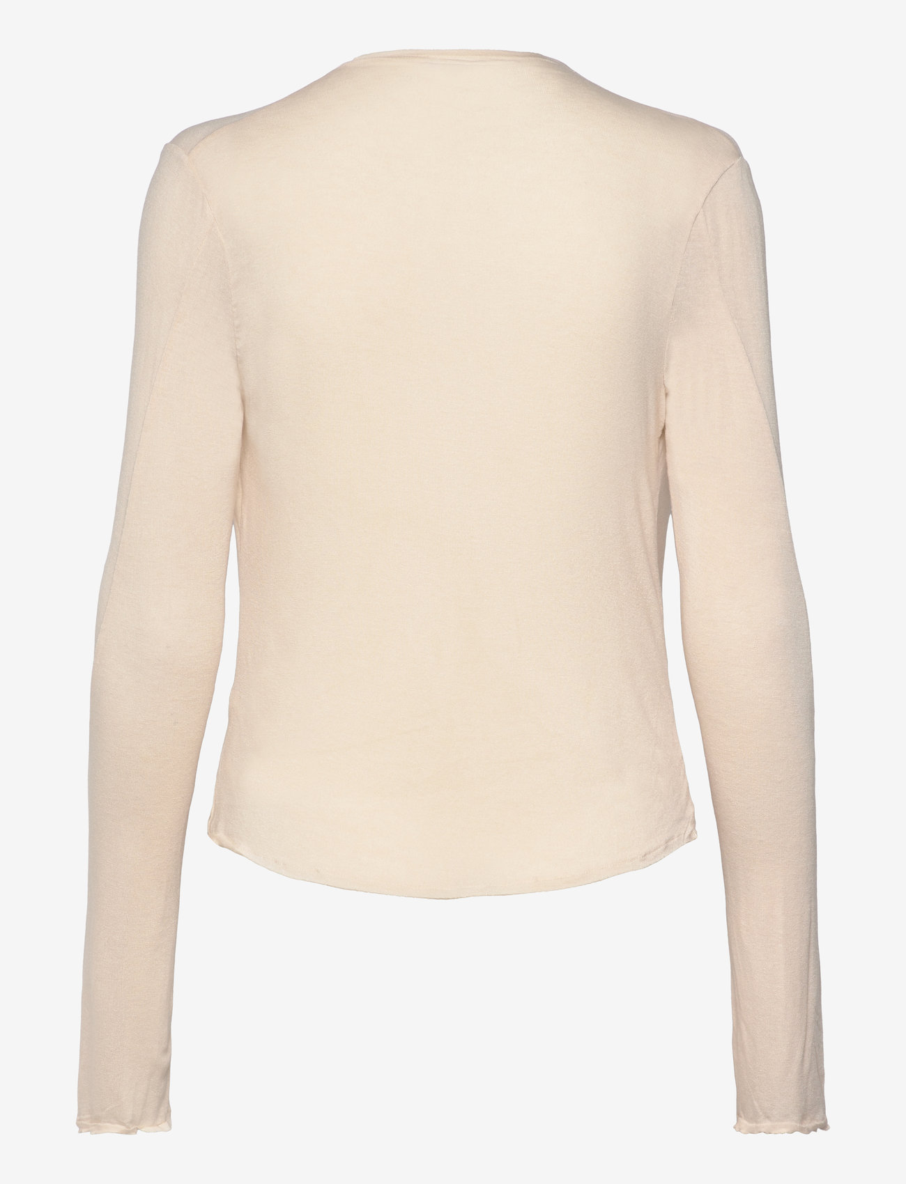 Weekday - Drape Long Sleeve Top - langærmede toppe - beige - 1