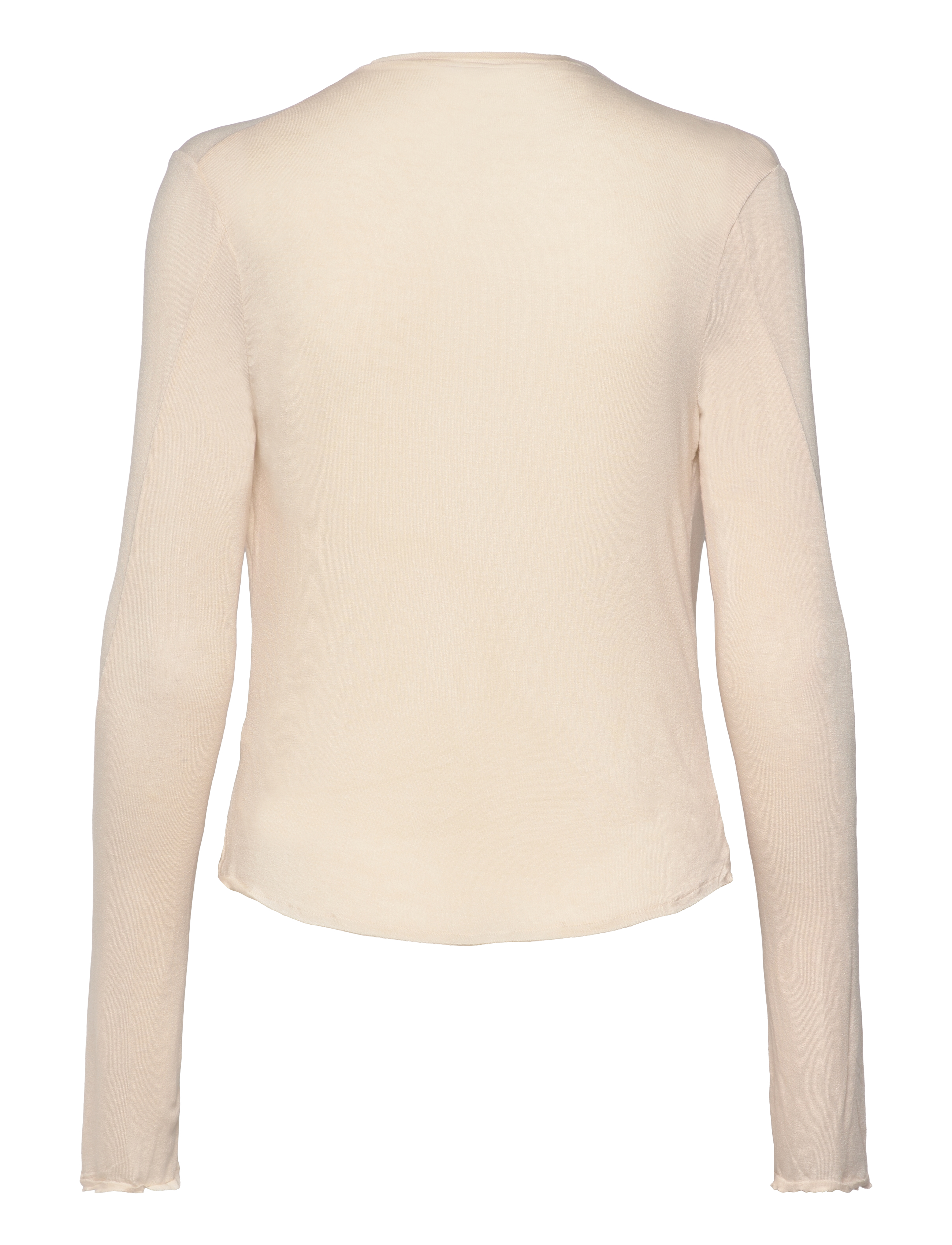 Weekday - Drape Long Sleeve Top - pitkähihaiset paidat - beige - 1