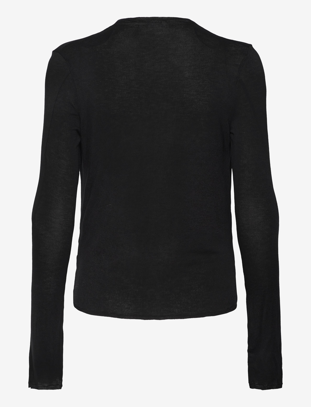 Weekday - Drape Long Sleeve Top - langärmlige tops - black - 1