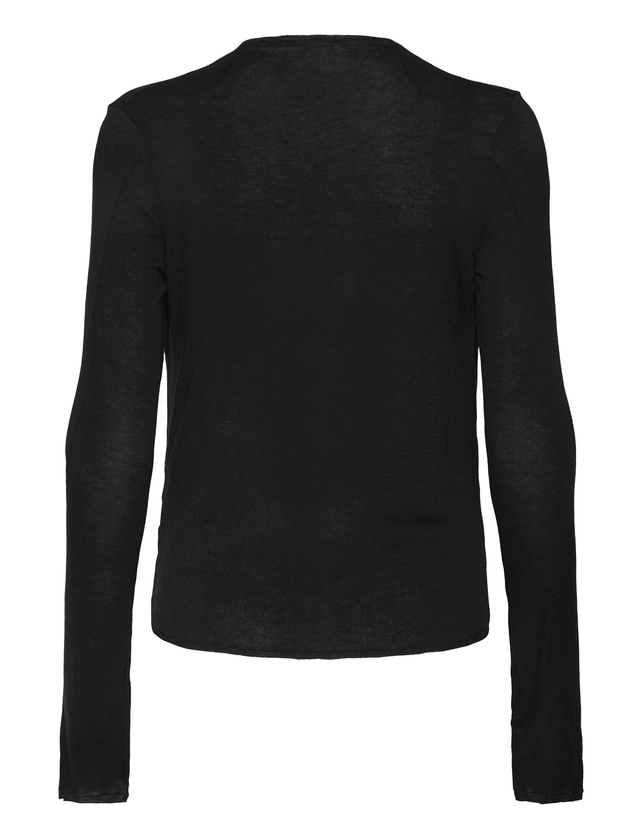 Weekday - Drape Long Sleeve Top - long-sleeved tops - black - 1