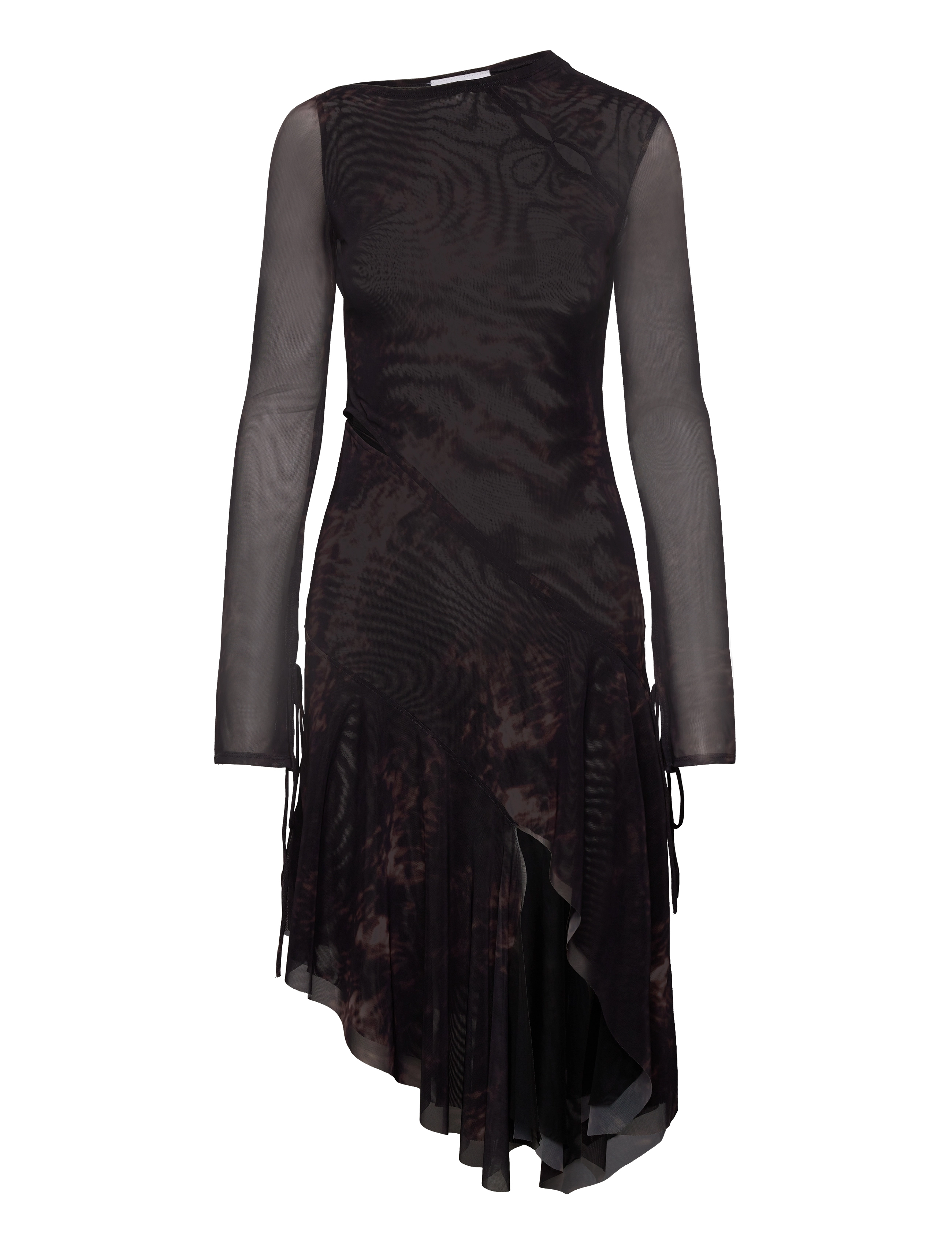 Weekday Printed Mesh Dress, Kvinder, Printet Asymmetrisk Mesh Kjole, Lila, Str: XS