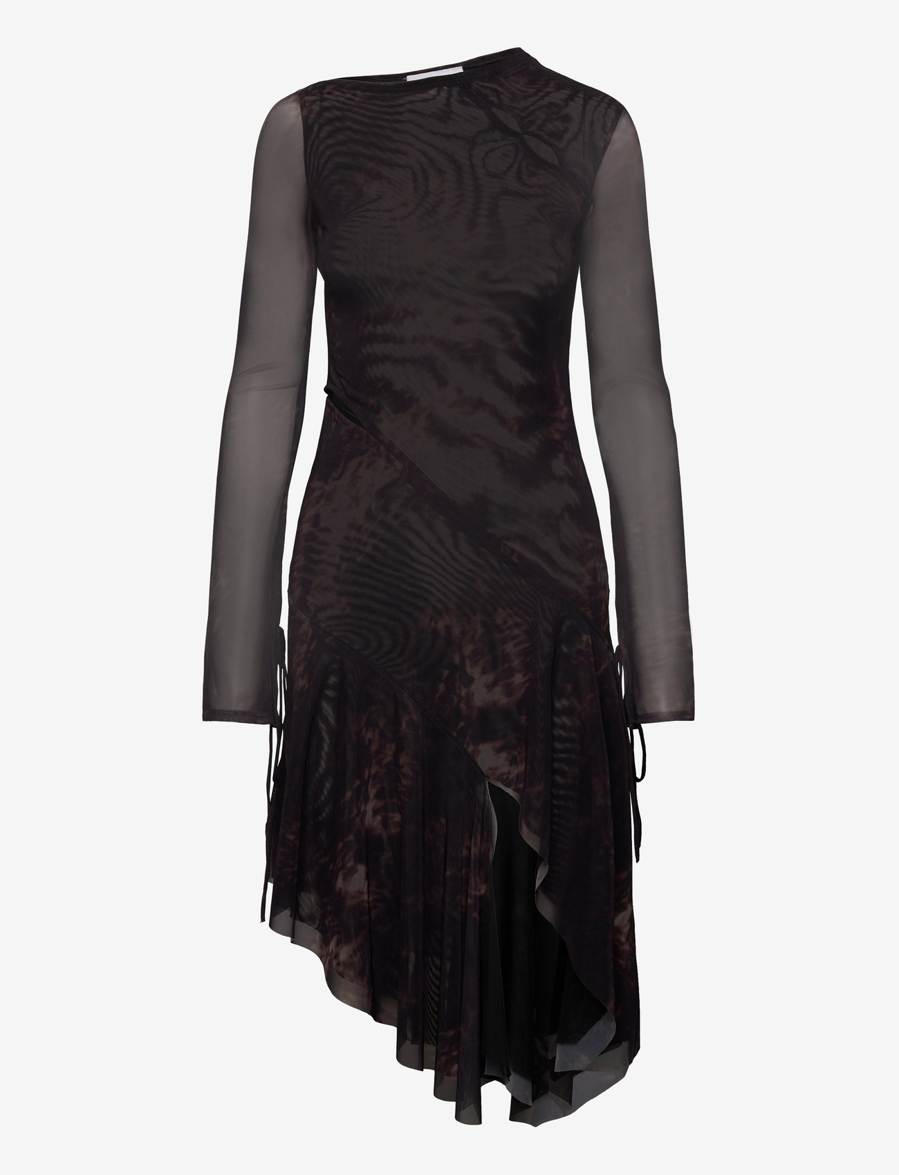 Weekday - Printed Mesh Dress - party dresses - dark purple - 0