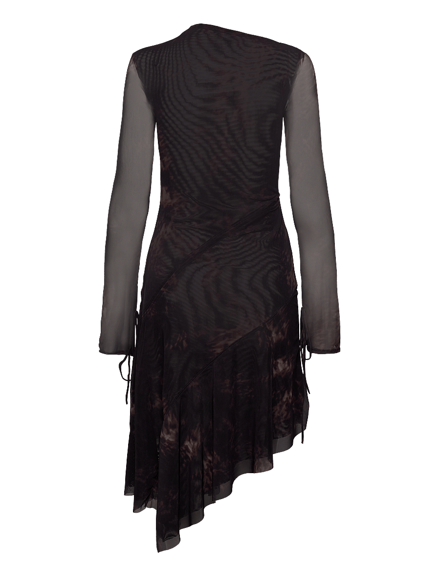 Weekday - Printed Mesh Dress - partykleider - dark purple - 1