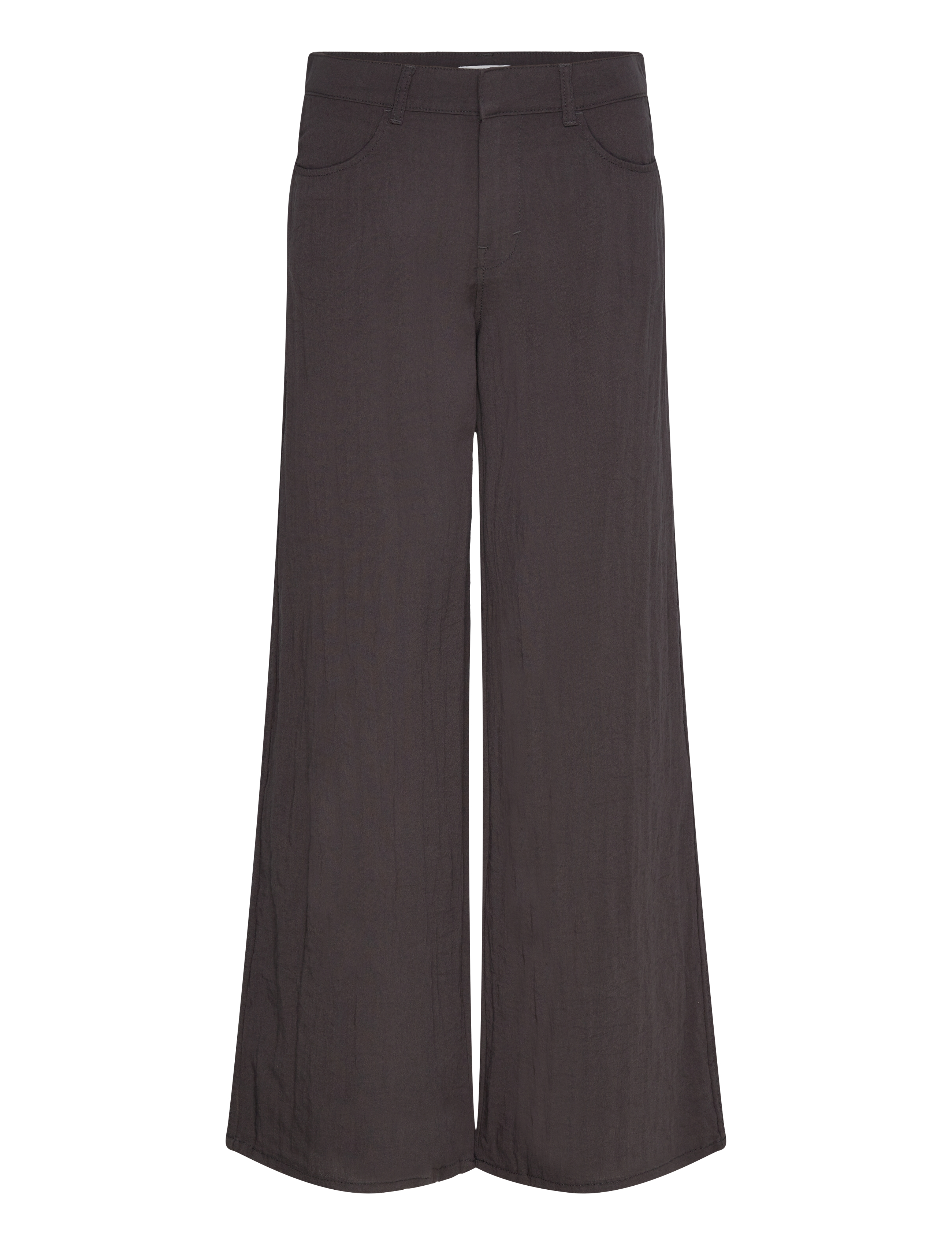 Weekday Loose Crinkle Trousers, Kvinder, Højtaljede Løse Krøllede Bukser, Sort, Str: 36