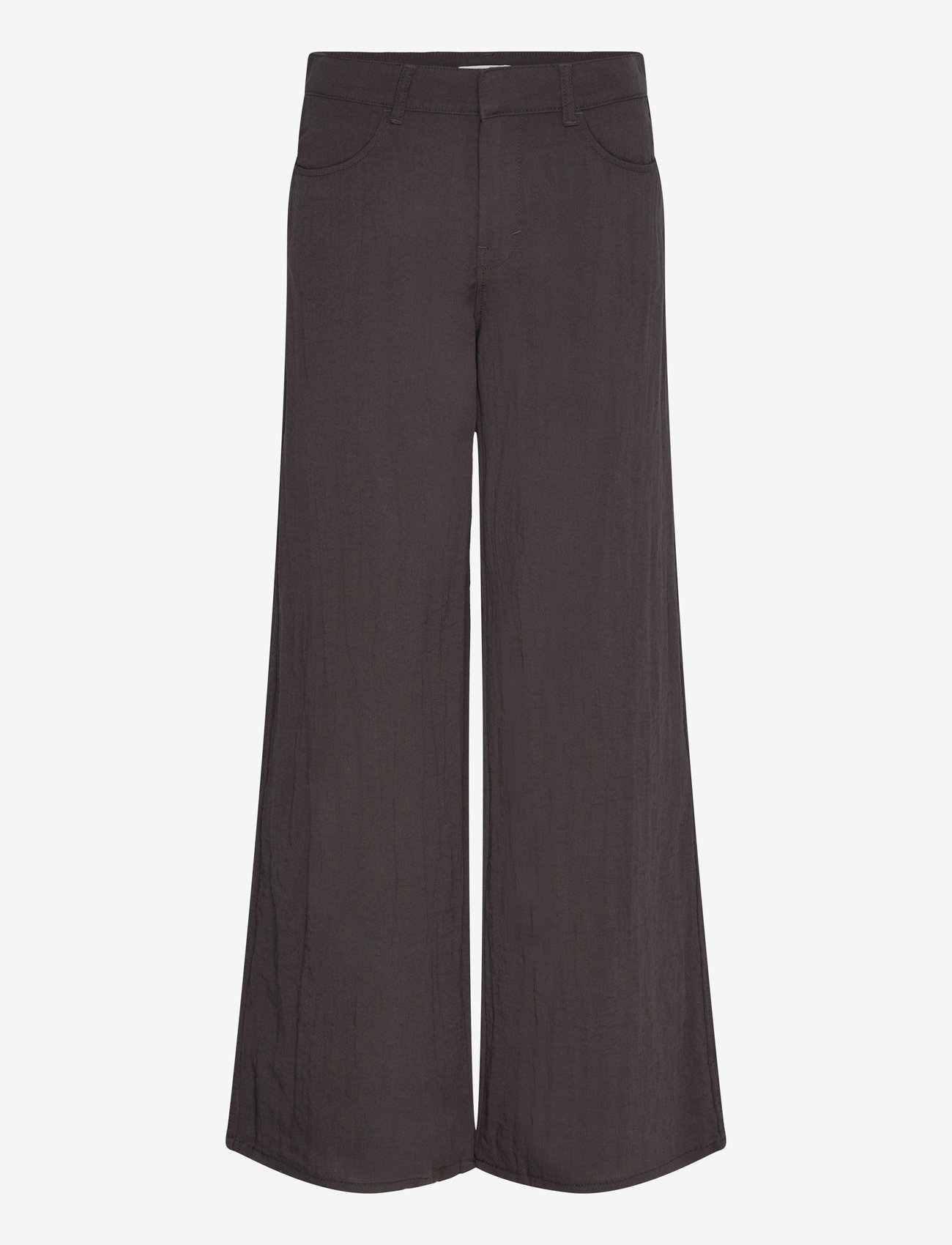 Weekday - Loose Crinkle Trousers - vida byxor - grey dark - 0