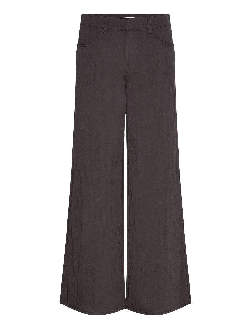 Weekday - Loose Crinkle Trousers - vida byxor - grey dark - 0