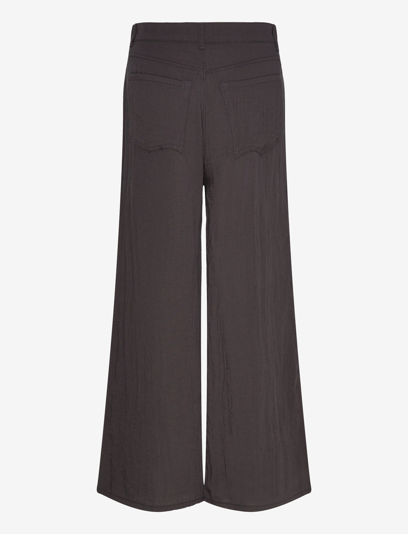 Weekday - Loose Crinkle Trousers - vida byxor - grey dark - 1
