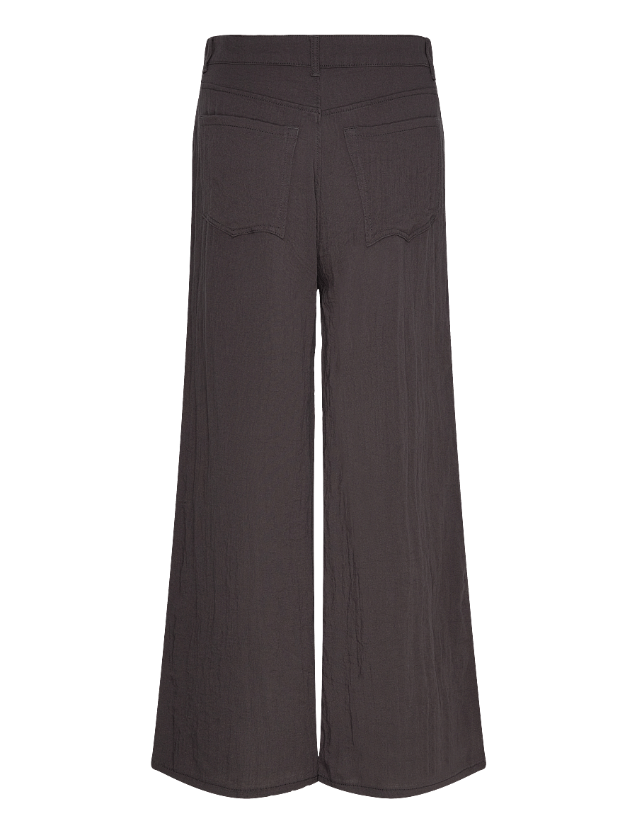 Weekday - Loose Crinkle Trousers - bukser med brede ben - grey dark - 1