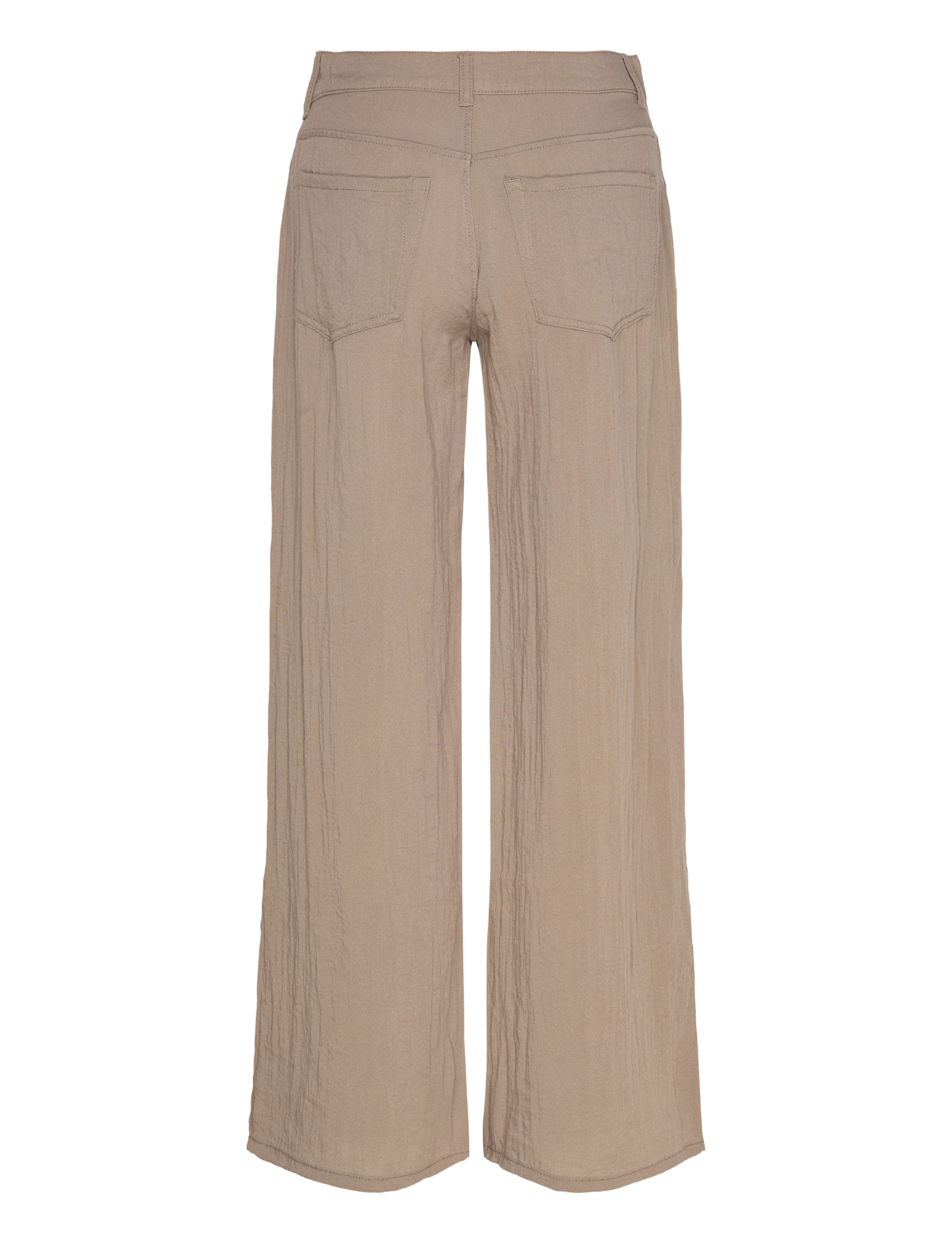 Weekday - Loose Crinkle Trousers - buxur með víðum skálmum - mole medium dusty - 1