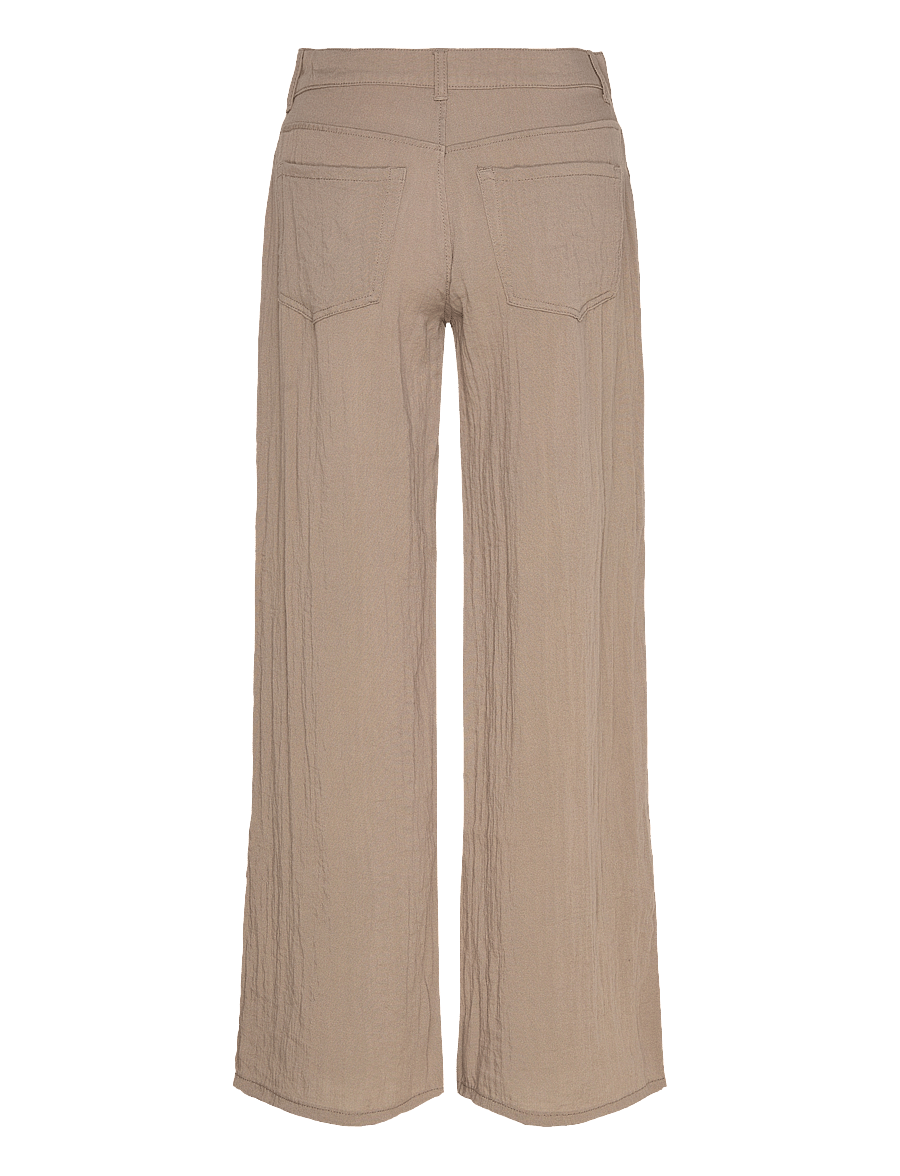 Weekday - Loose Crinkle Trousers - hosen mit weitem bein - mole medium dusty - 1