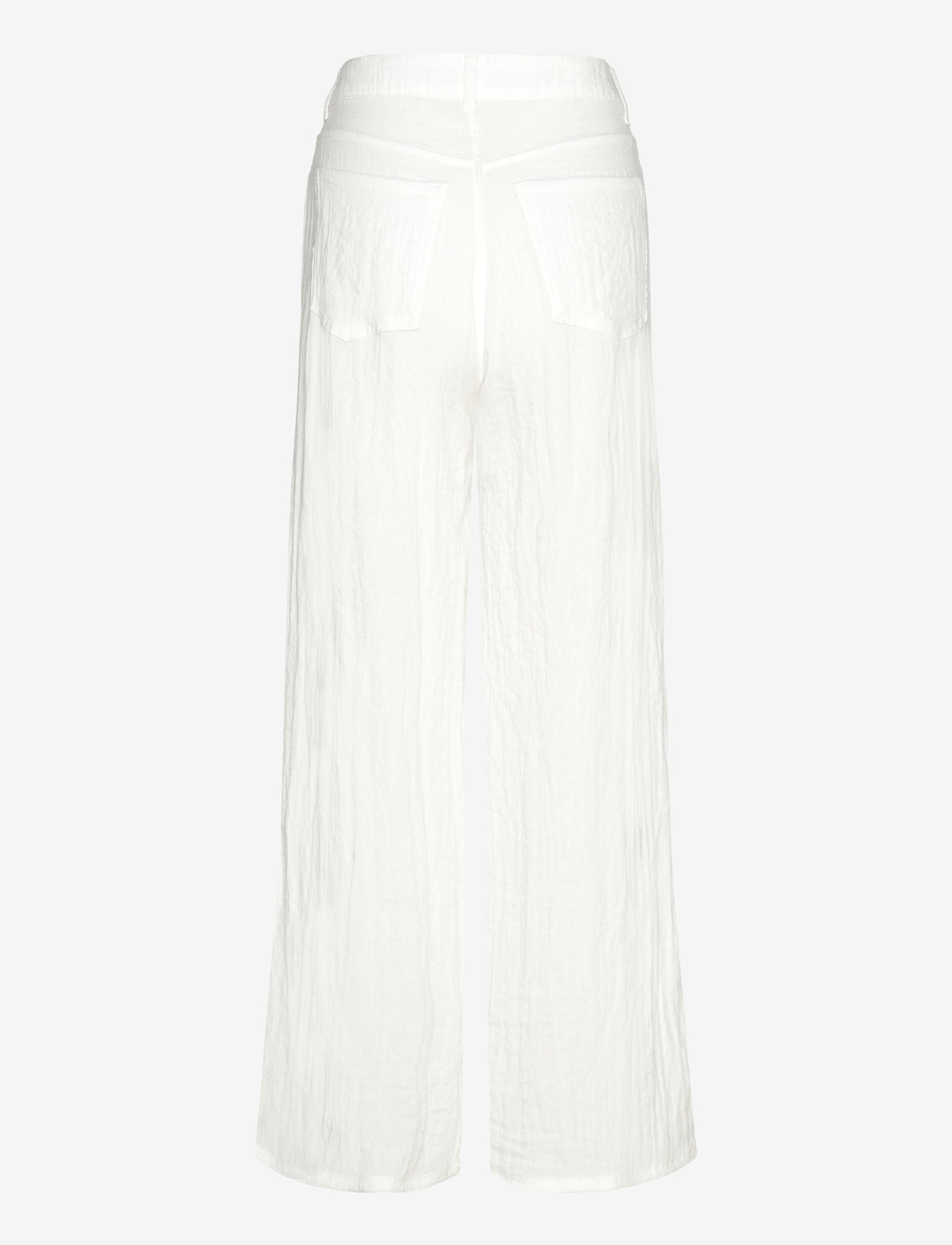 Weekday - Loose Crinkle Trousers - hosen mit weitem bein - white light - 1