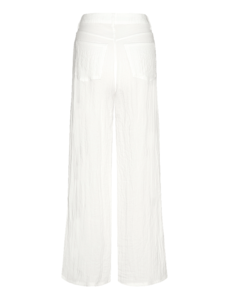 Weekday - Loose Crinkle Trousers - hosen mit weitem bein - white light - 1