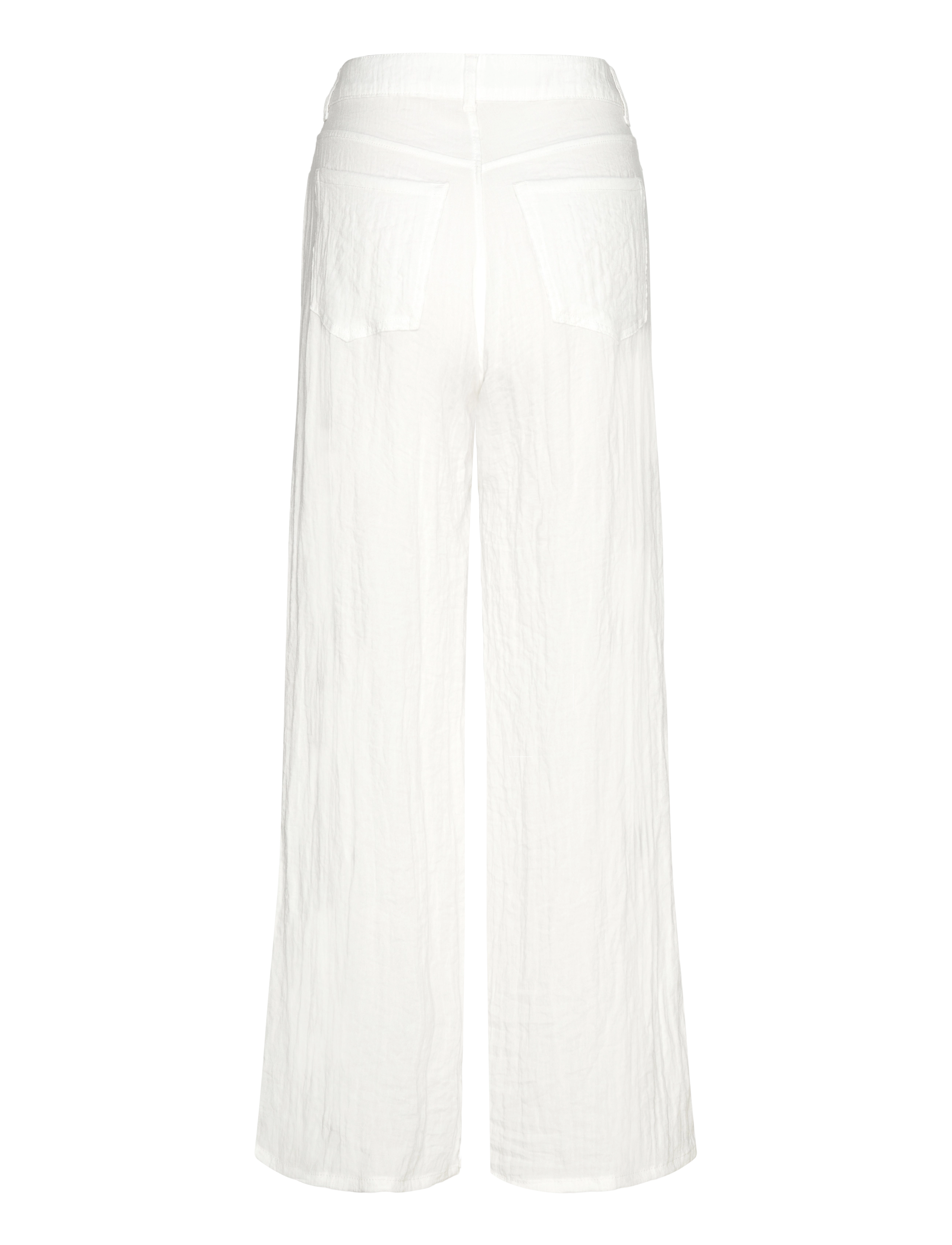 Weekday - Loose Crinkle Trousers - wide leg trousers - white light - 1