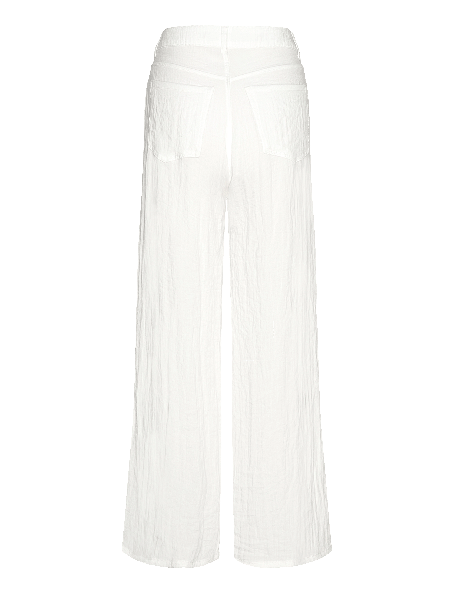 Weekday - Loose Crinkle Trousers - bukser med brede ben - white light - 1