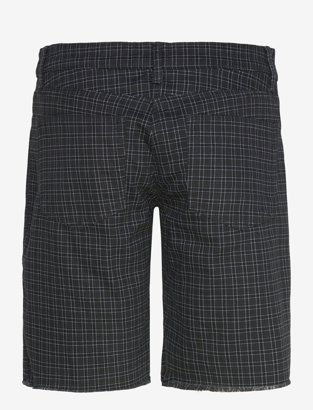 Weekday - Checked Knee-Length Cotton Twill Shorts - casual shorts - grey dark - 1