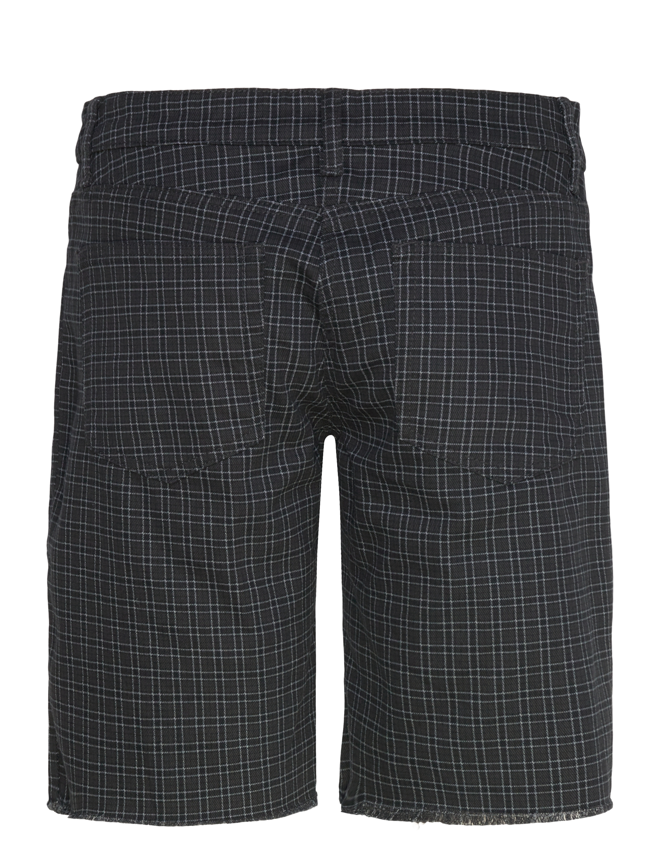 Weekday - Checked Knee-Length Cotton Twill Shorts - rennot shortsit - grey dark - 1