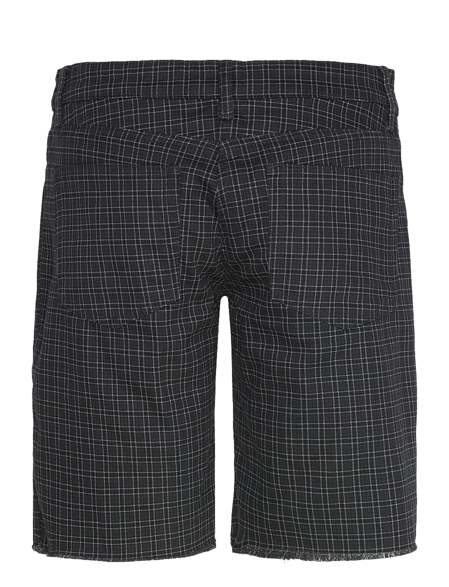 Weekday - Checked Knee-Length Cotton Twill Shorts - lühikesed vabaajapüksid - grey dark - 1