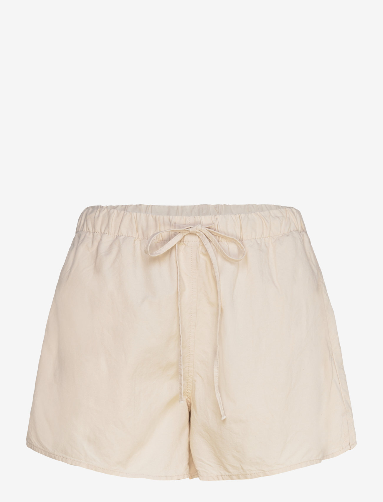 Weekday - Wide Washed Pull-on Shorts - casual shorts - white dusty light - 0