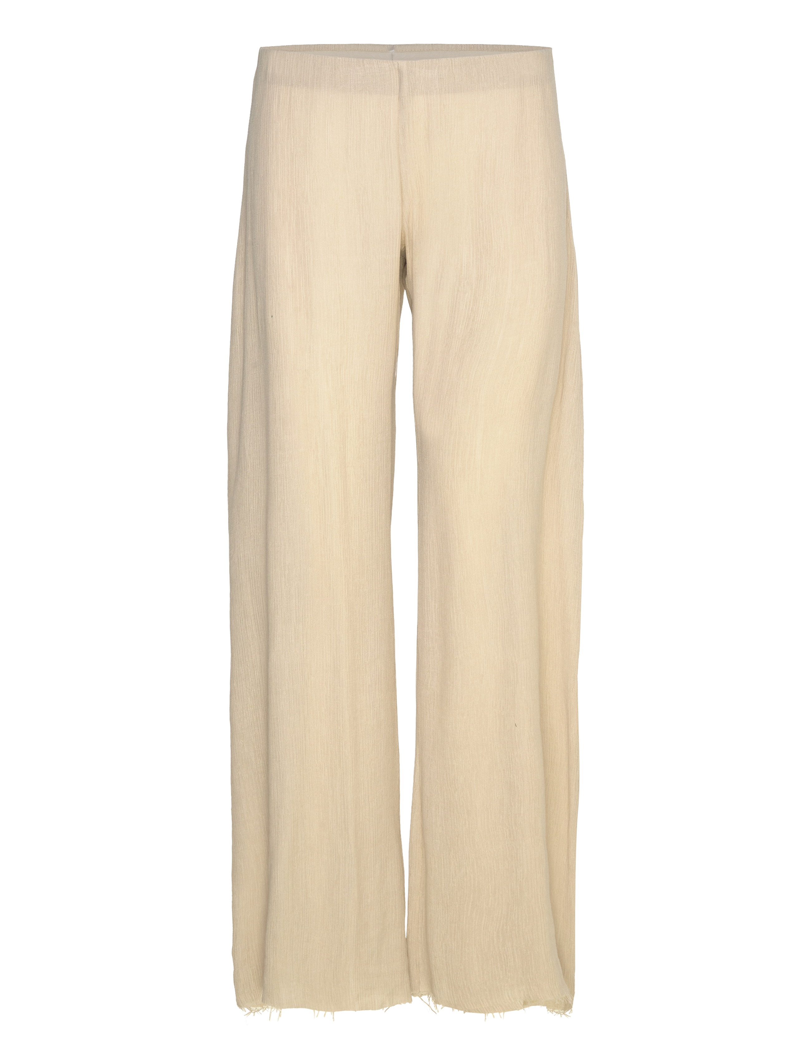 Weekday Crinkled Low-Rise Wide-Leg Trousers, S, Beige - Wide Leg, Frauen