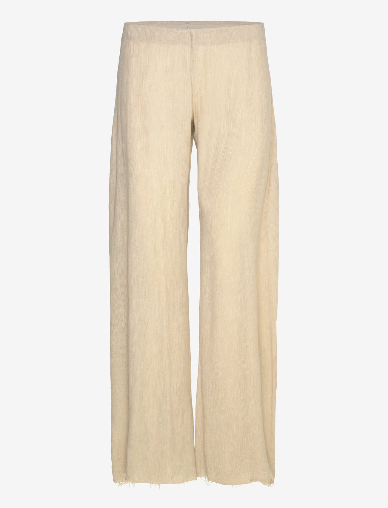 Weekday - Crinkled Low-Rise Wide-Leg Trousers - laia säärega püksid - mole dusty light - 0