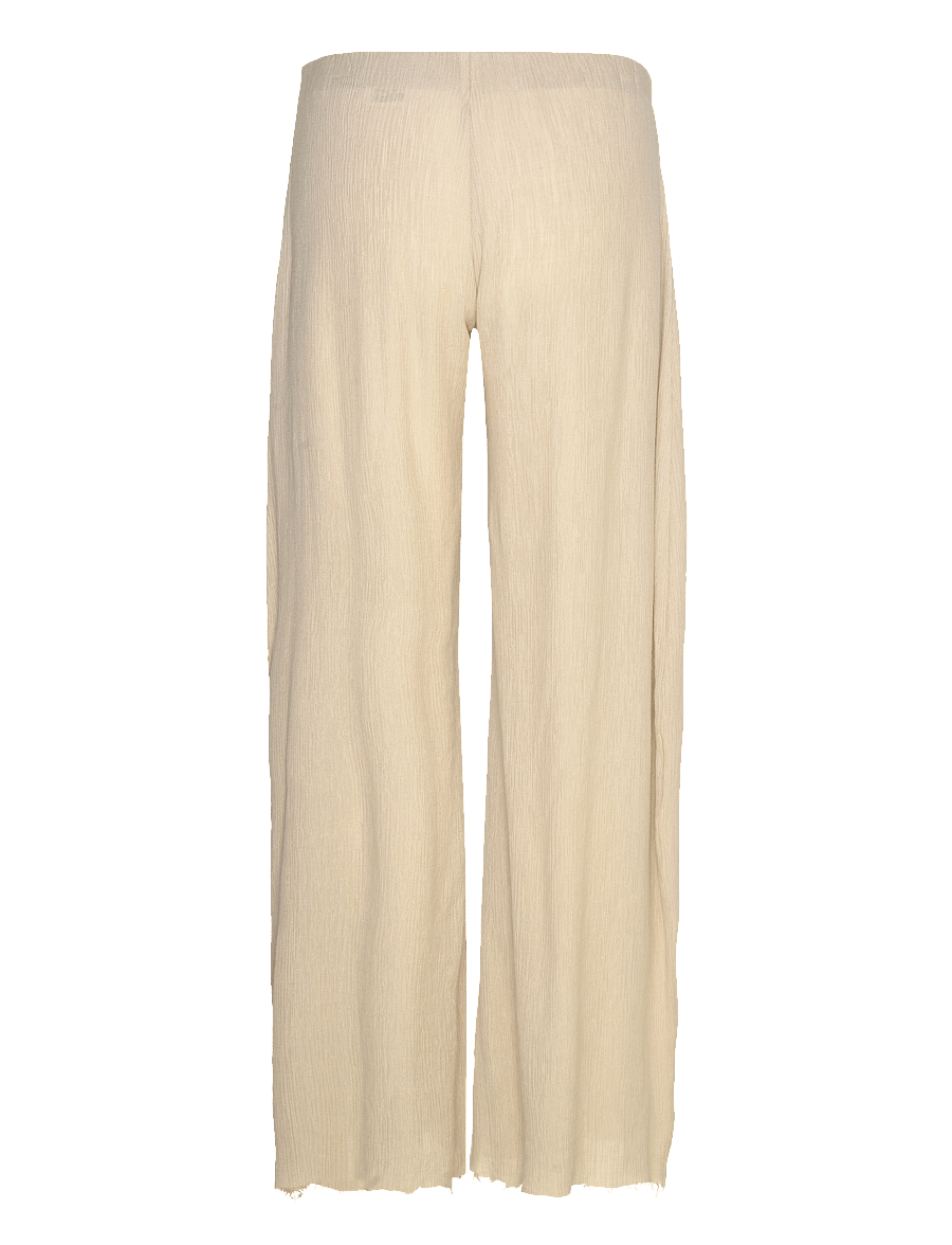 Weekday - Crinkled Low-Rise Wide-Leg Trousers - laia säärega püksid - mole dusty light - 1