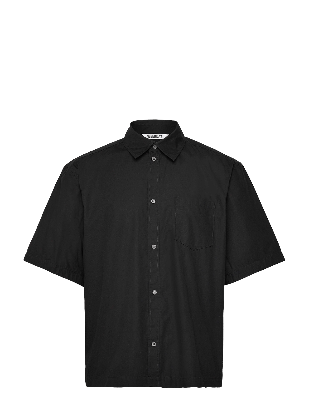 Relaxed Fit Short-Sleeved Cotton Shirt