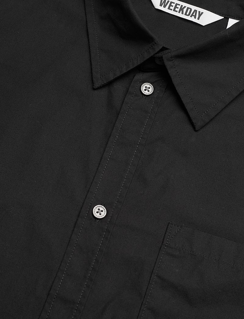 Weekday - Relaxed Short Sleeve Shirt - lühikeste varrukatega särgid - black - 3