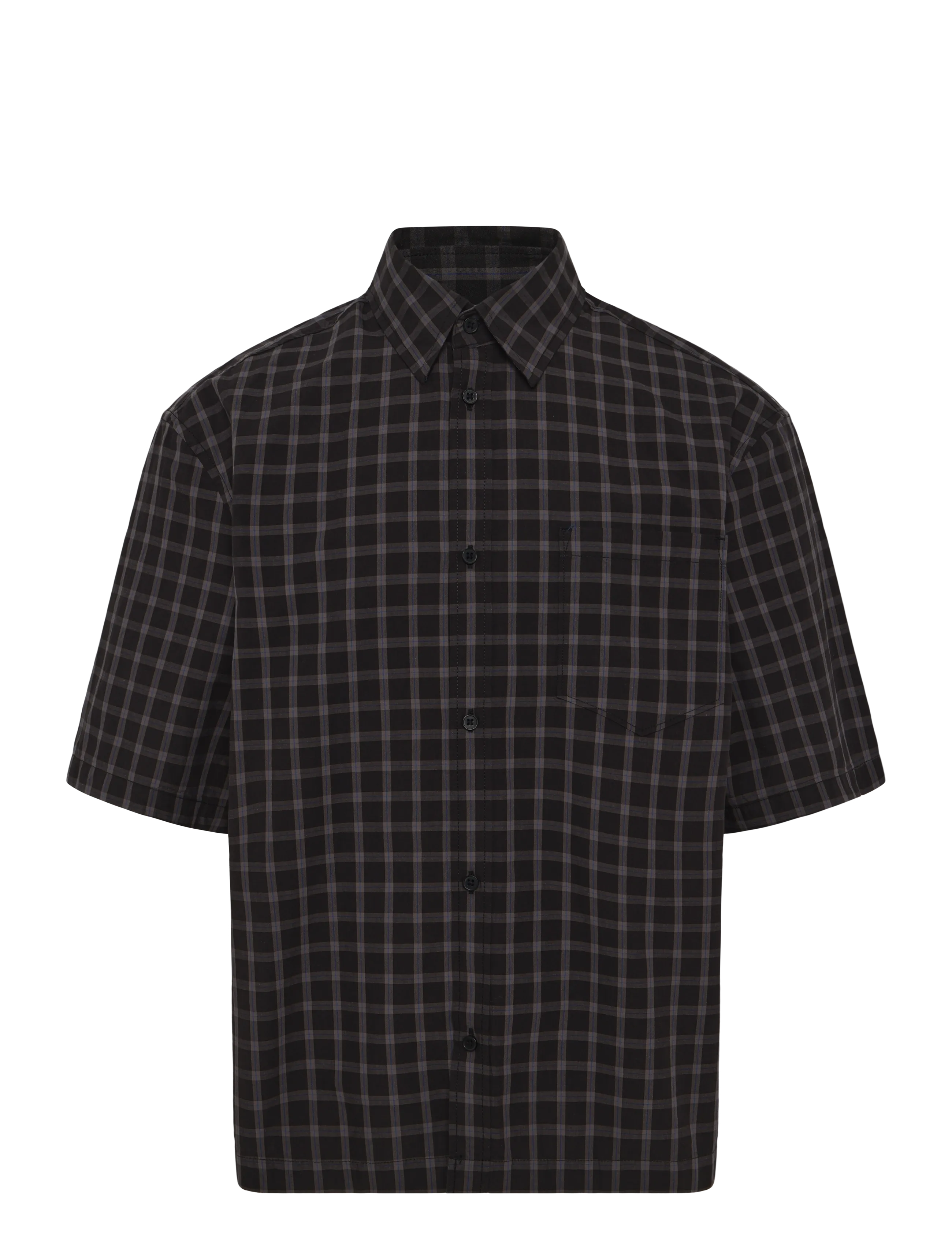 Weekday Relaxed Fit Short-Sleeved Cotton Shirt, S, Brown, Skjorter > Kortærmede Shirts, Herre