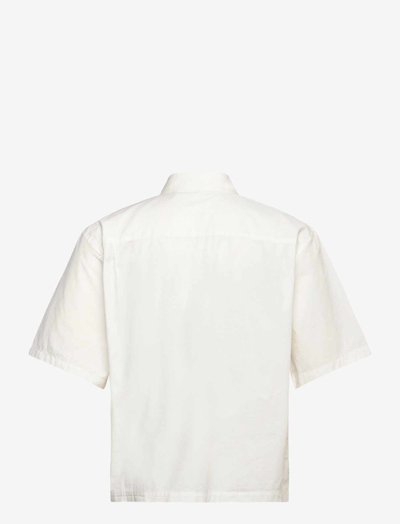 Weekday - Relaxed Fit Short-Sleeved Cotton Shirt - overhemden met korte mouw - white dusty light - 1