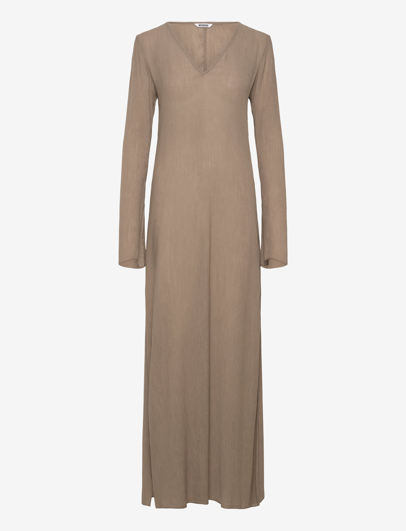 Weekday - Maxi Longsleeve Dress - maxi dresses - white light - 0