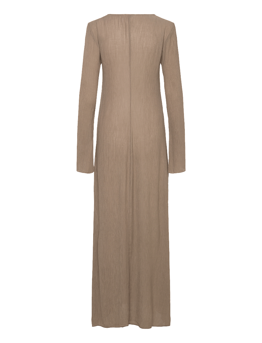 Weekday - Maxi Longsleeve Dress - maxiklänningar - white light - 1