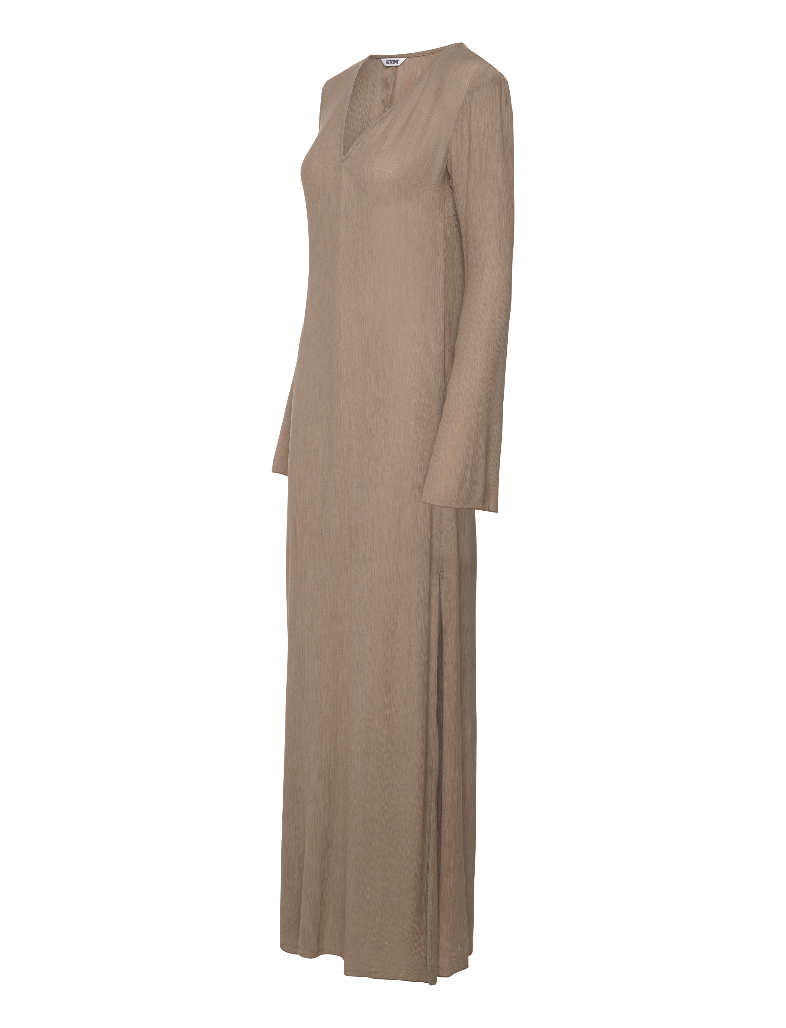 Weekday - Maxi Longsleeve Dress - maxiklänningar - white light - 2