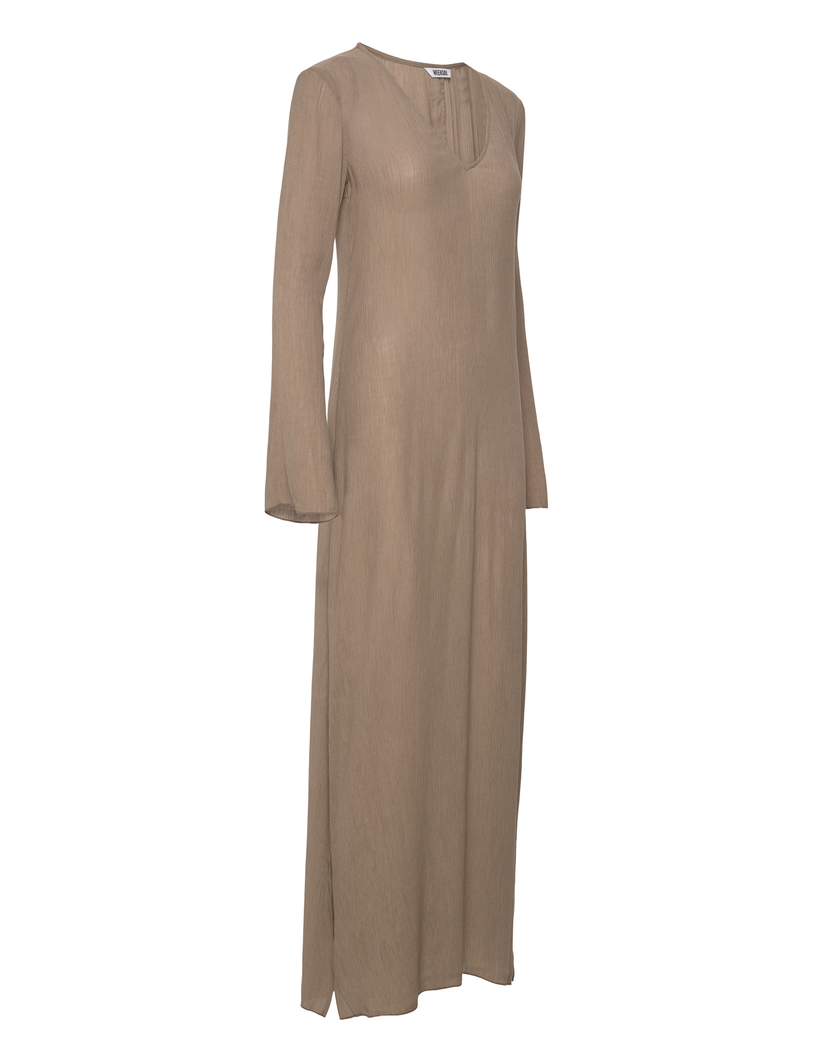 Weekday - Maxi Longsleeve Dress - maxiklänningar - white light - 3