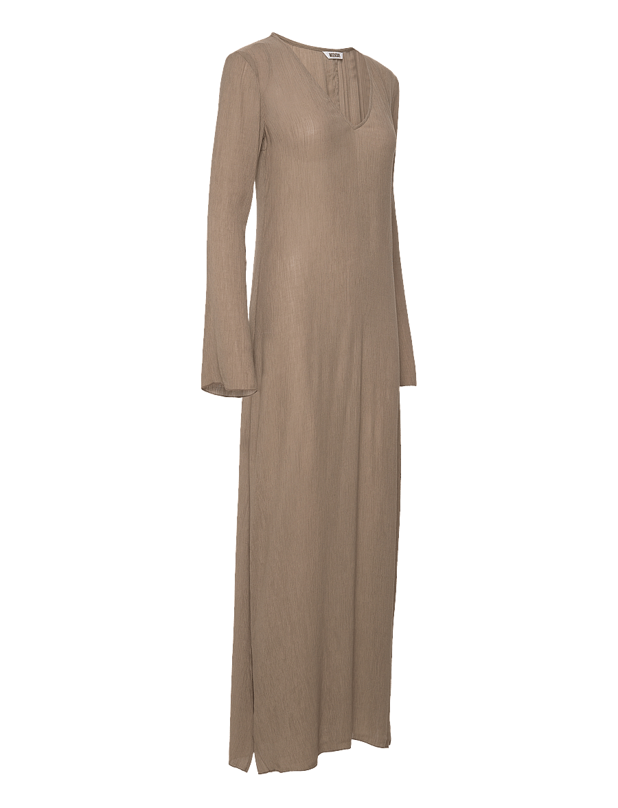 Weekday - Maxi Longsleeve Dress - maxiklänningar - white light - 3