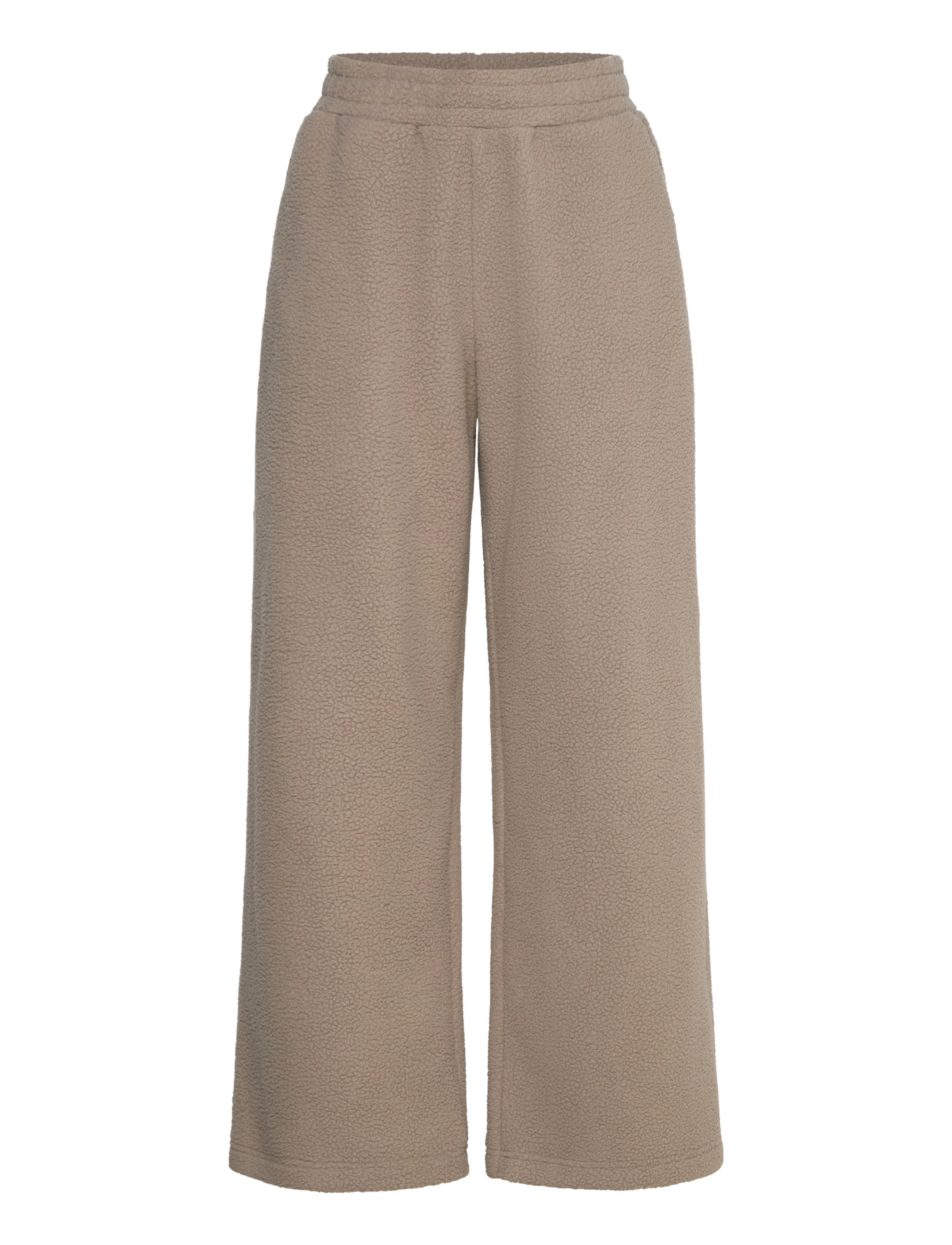 Weekday Fleece Trousers, S, Beige, Bukser > Brede Ben, Dame