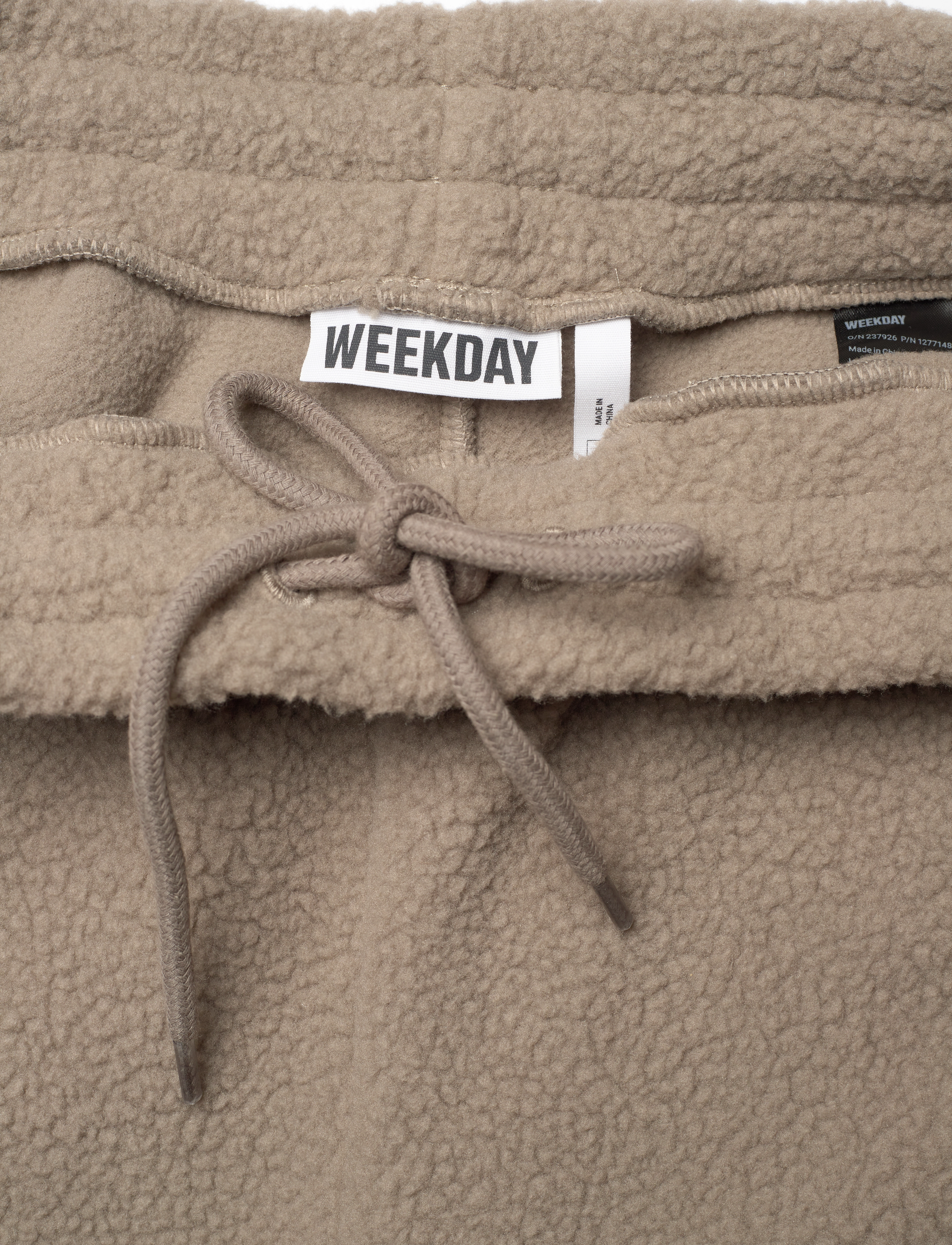 Weekday - Fleece Trousers - bikses ar platām starām - mole - 2