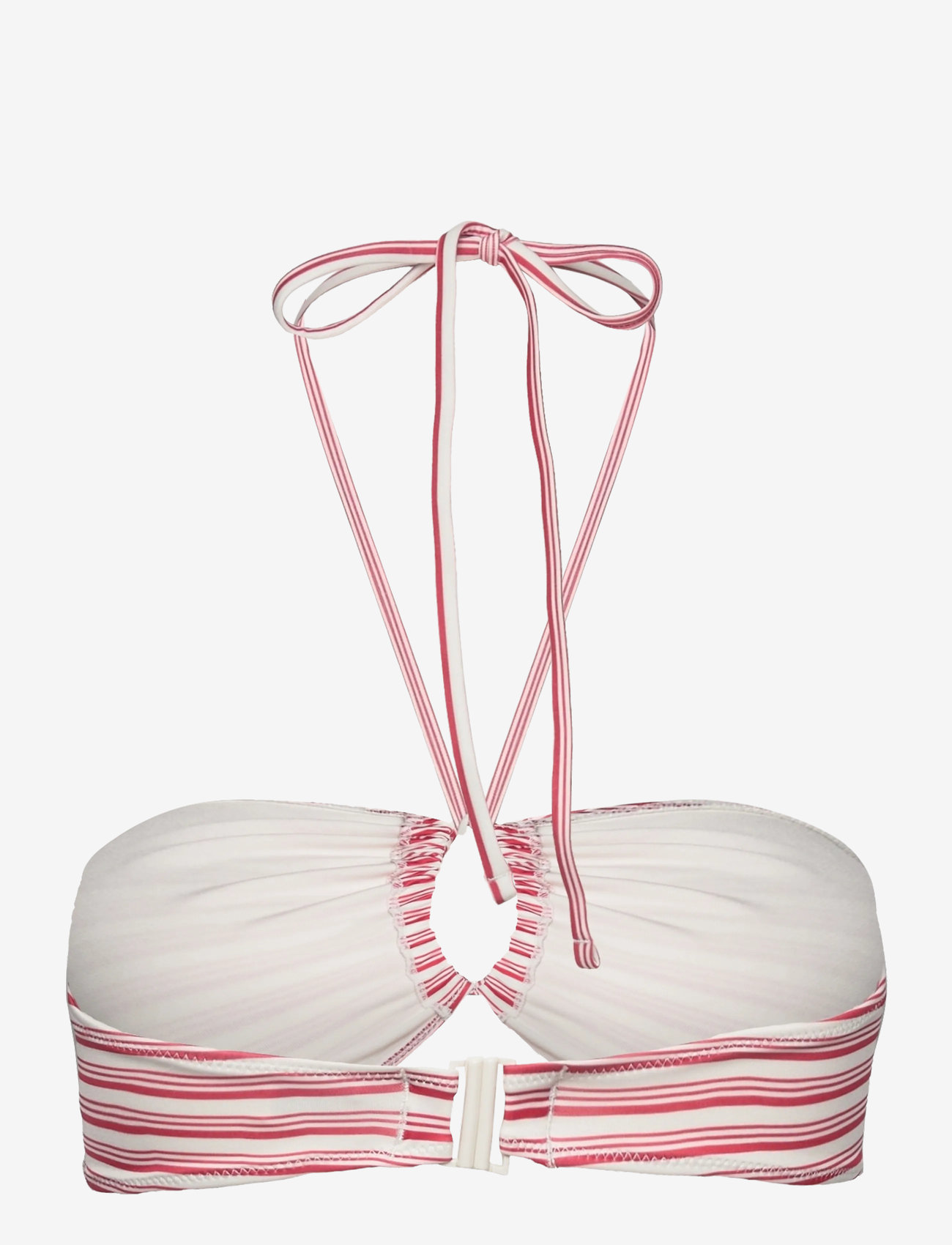 Weekday - Sea Printed Bikini Top - bandeau-bikini-oberteile - red stripe - 1