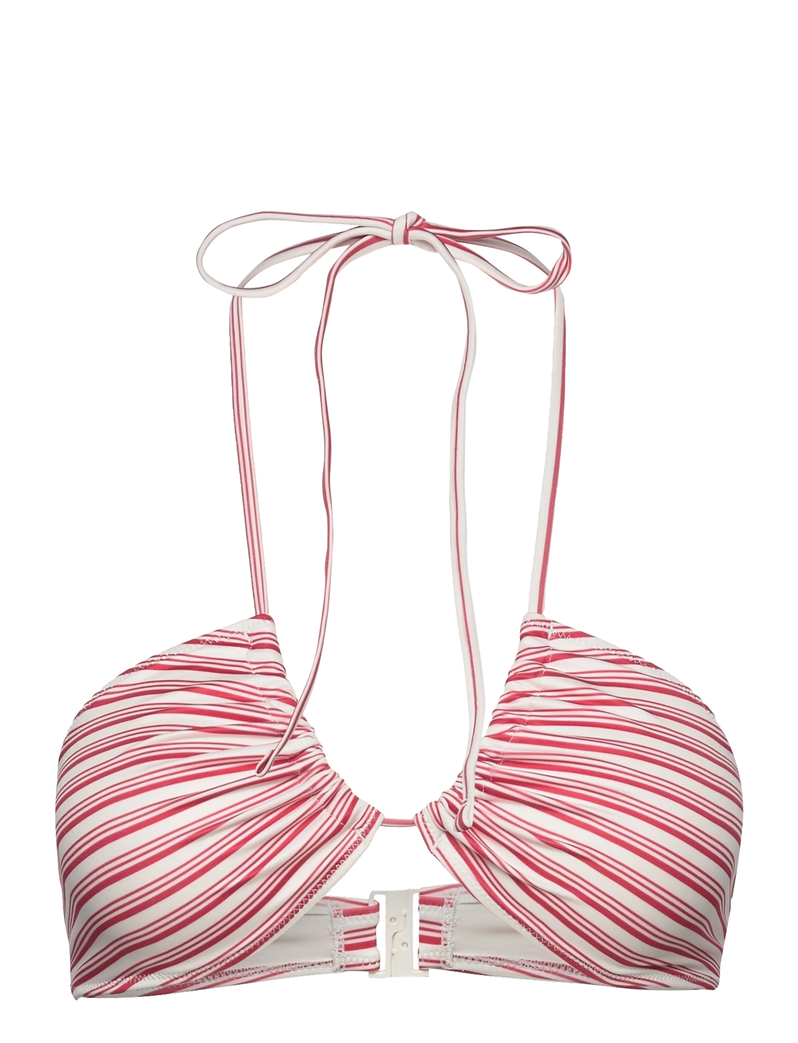 Weekday - Sea Printed Bikini Top - hauts de maillot bandeau - red stripe - 2
