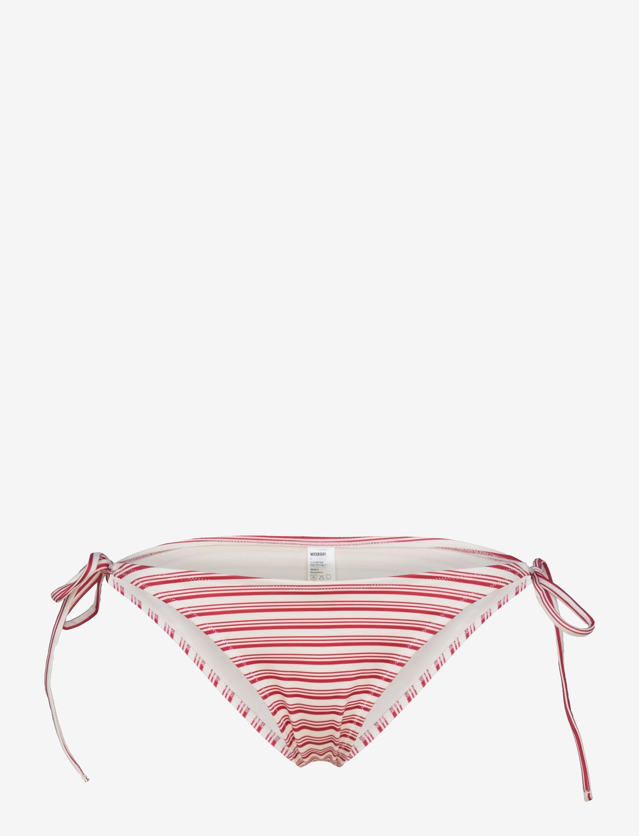 Weekday - Ocean Printed Bikini Bottom - küljele seotavad bikiinid - red stripe - 0