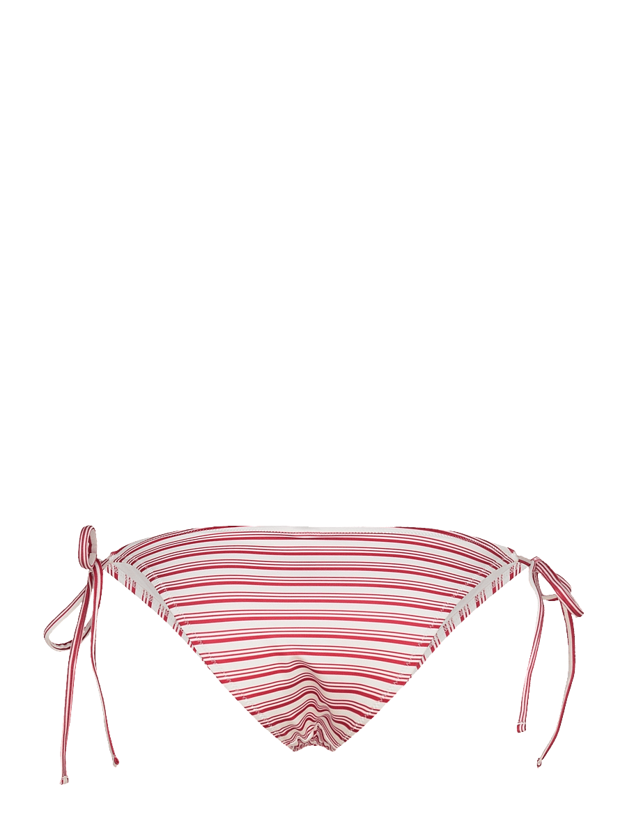 Weekday - Ocean Printed Bikini Bottom - side tie bikinitrosor - red stripe - 1