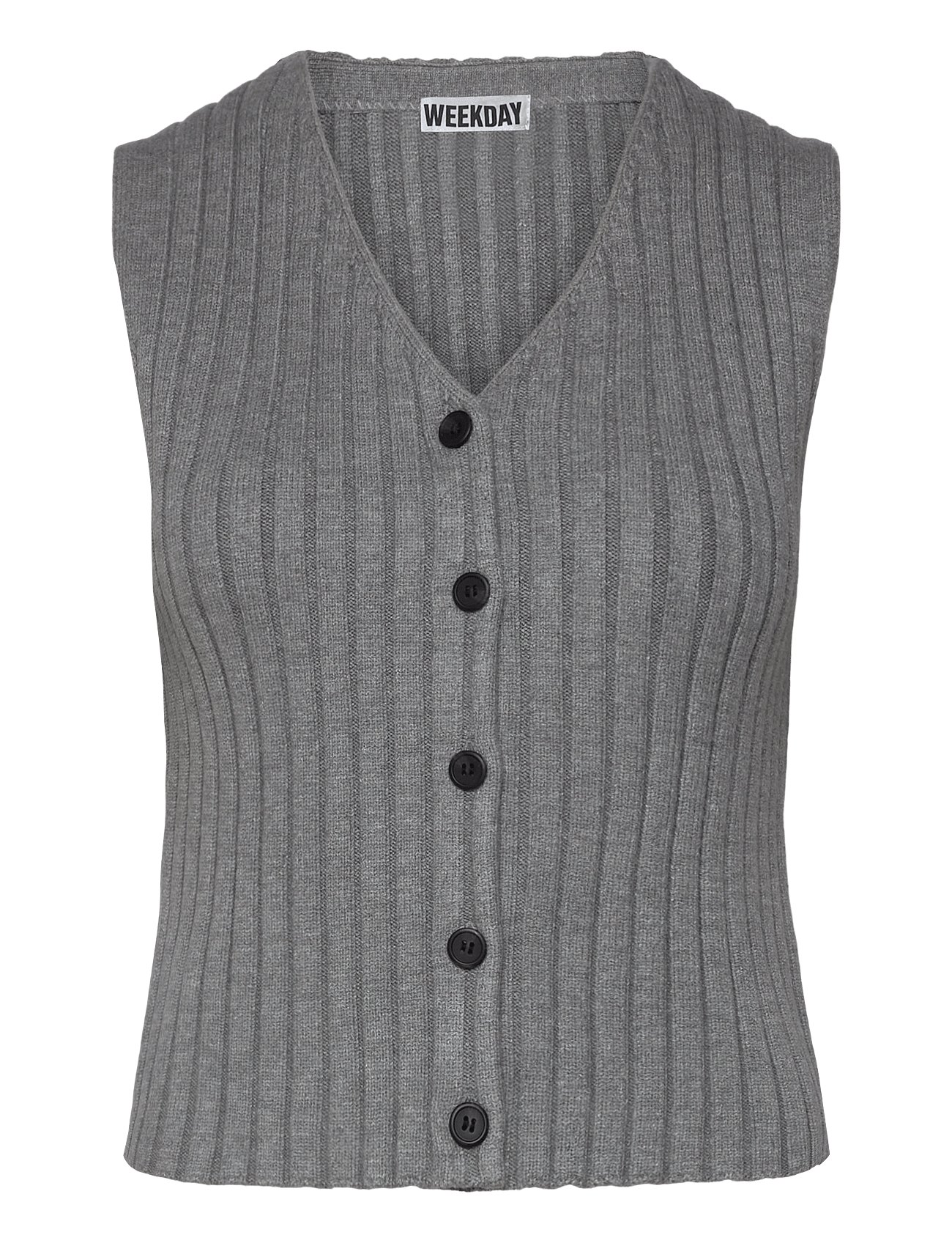 Weekday - Rib-Knitted V-Neck Vest -