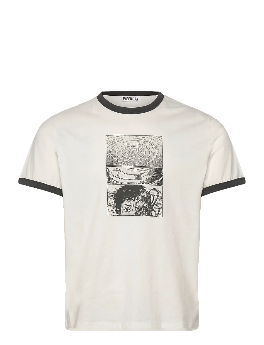 Weekday - Graphic T-shirt - kurzärmelige t-shirts - comic page water - 0