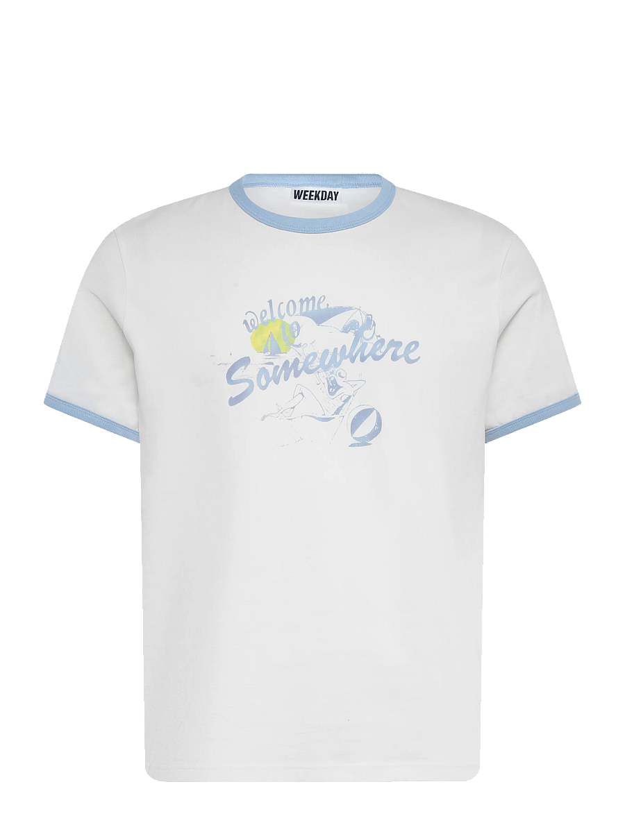 Weekday - Graphic T-shirt - kortærmede t-shirts - "welcome to somewhere" - 0
