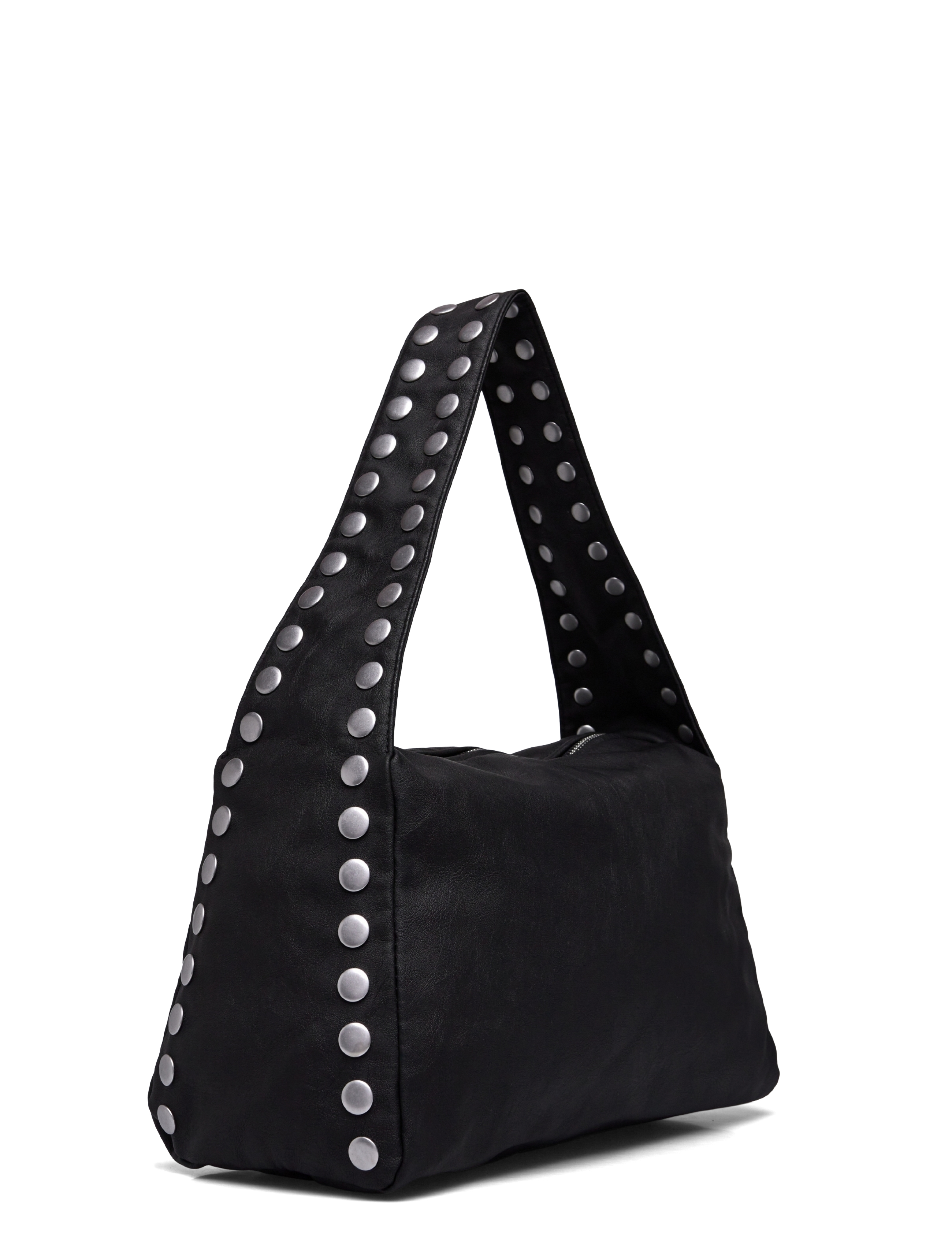 Weekday - Studded Faux Leather Shoulder Bag - special occasions - black - 2