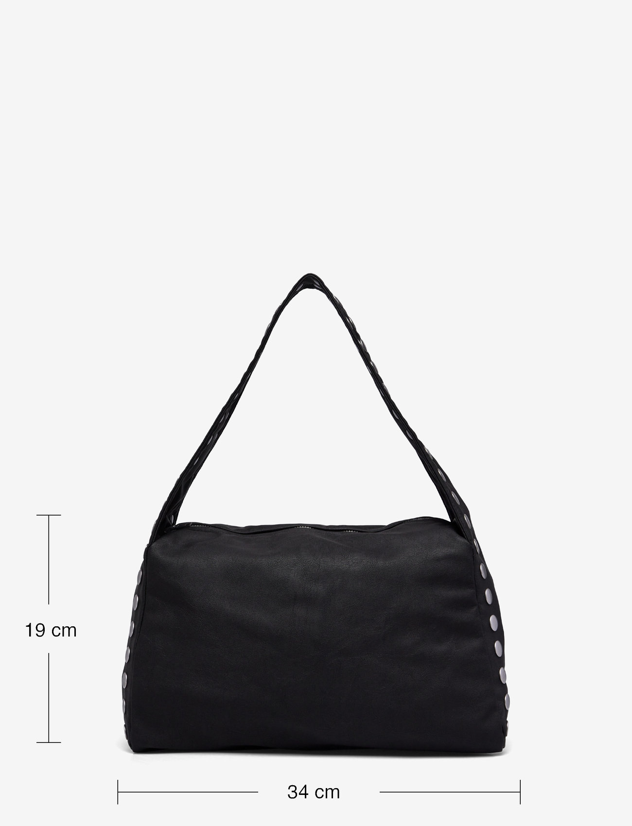 Weekday - Studded Faux Leather Shoulder Bag - special occasions - black - 4