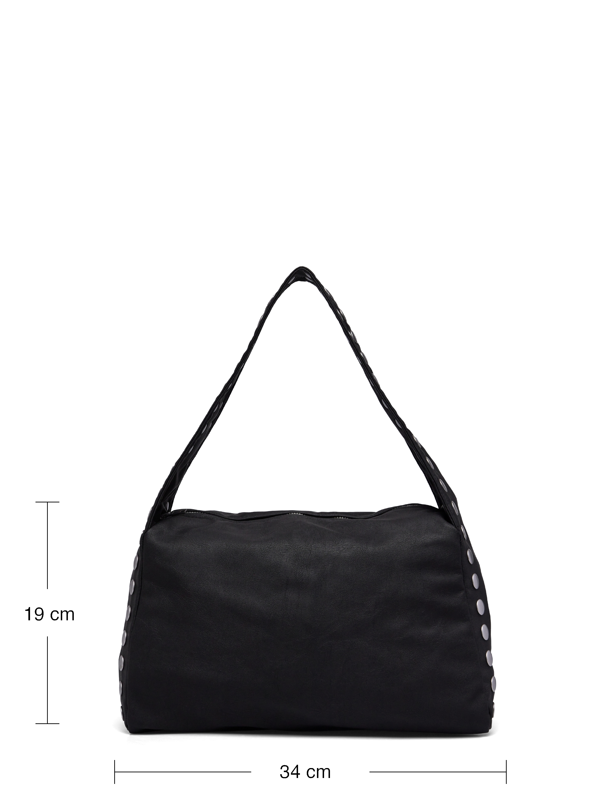 Weekday - Studded Faux Leather Shoulder Bag - special occasions - black - 4