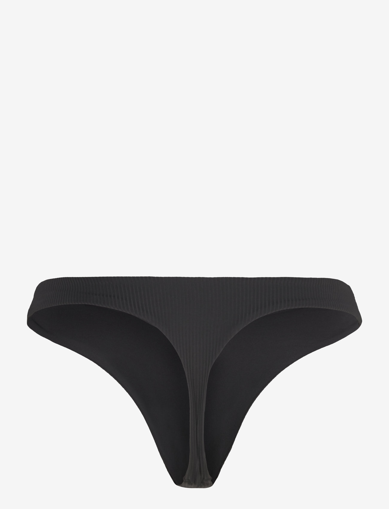 Weekday - V-Shaped Ribbed Bikini Thong - stringtrosor - off black - 1