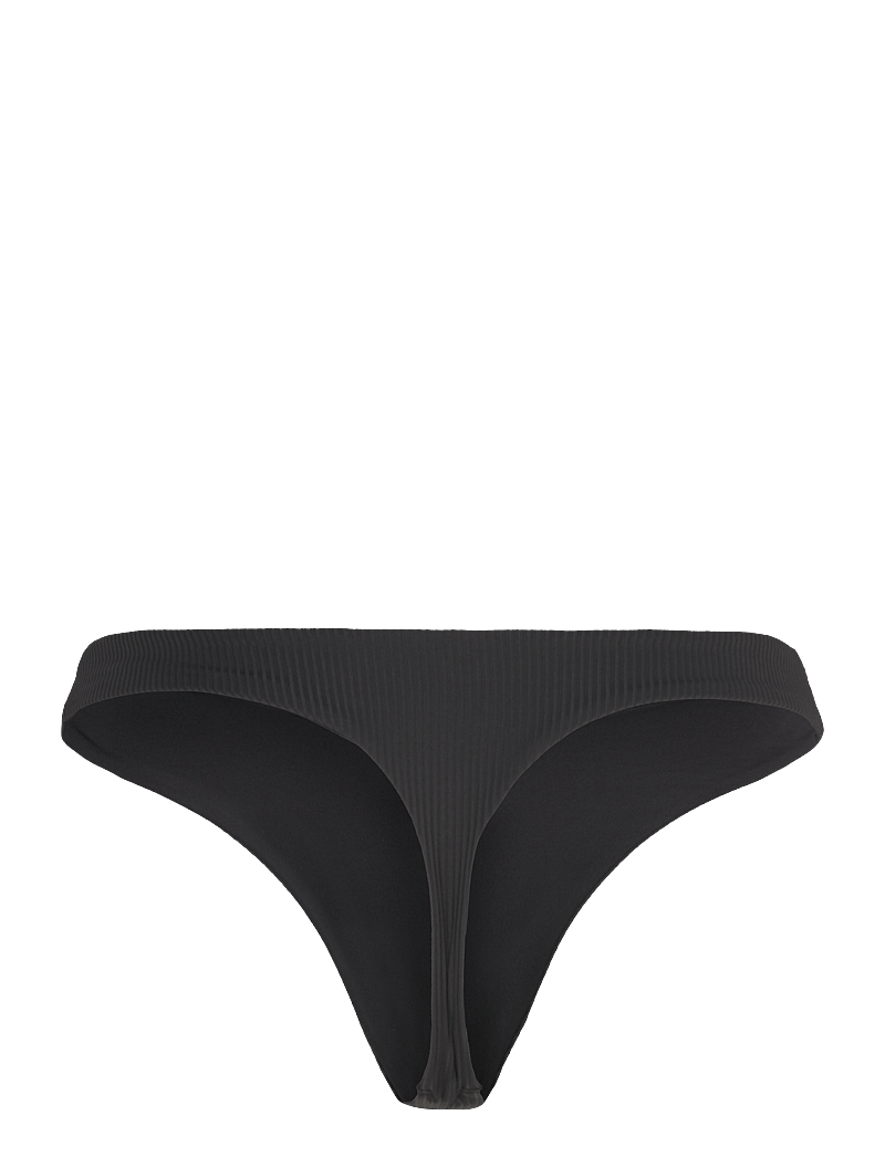 Weekday - V-Shaped Ribbed Bikini Thong - stringtrosor - off black - 1