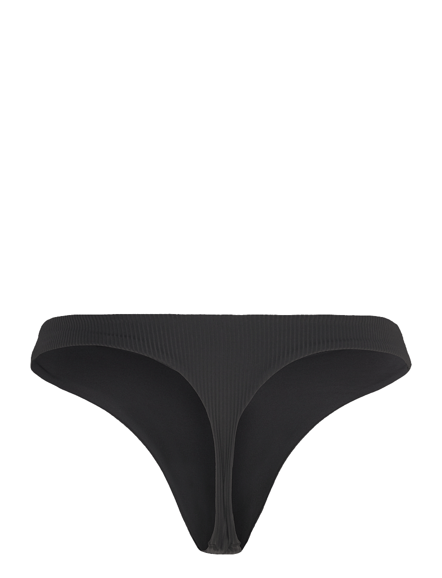 Weekday - V-Shaped Ribbed Bikini Thong - thongs - off black - 1