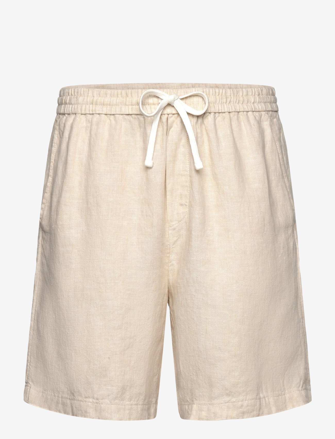 Weekday - Relaxed Linen Drawstring Shorts - linneshorts - mole dusty light - 0